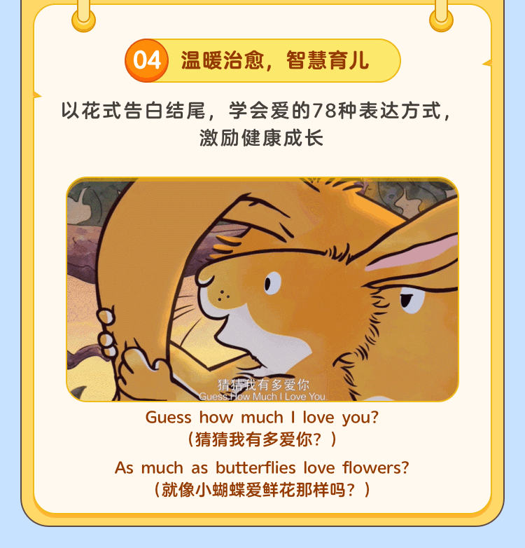 【4~12岁】英语动画启蒙:猜猜我有多爱你