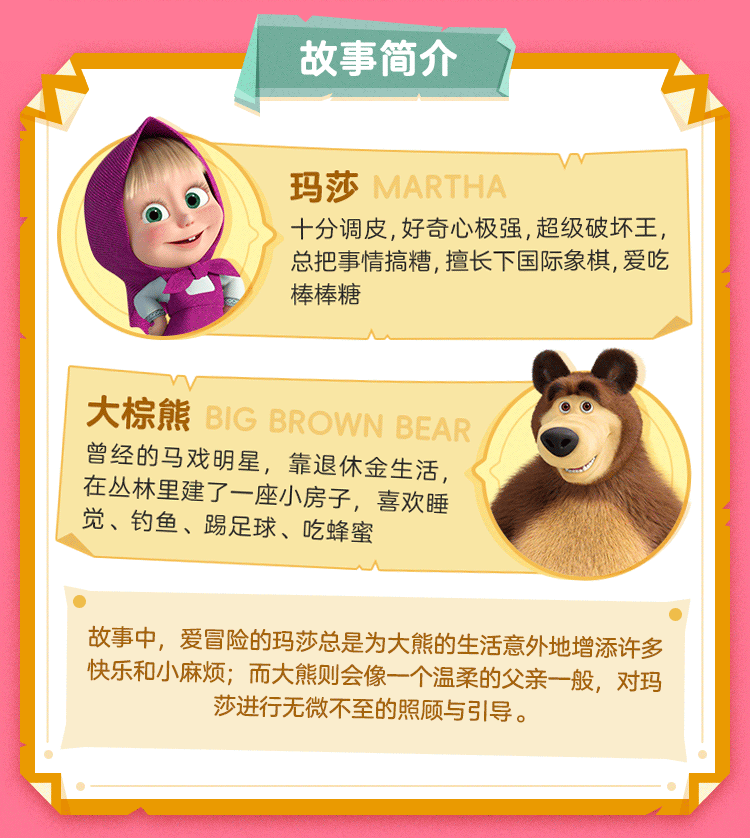【3~15岁】英语启蒙动画：玛莎和熊